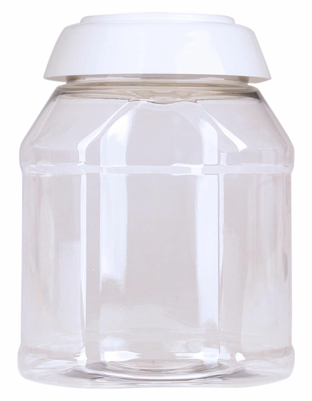 Pot 400ml - PET - Hexagon Glashelder - Met Deksel