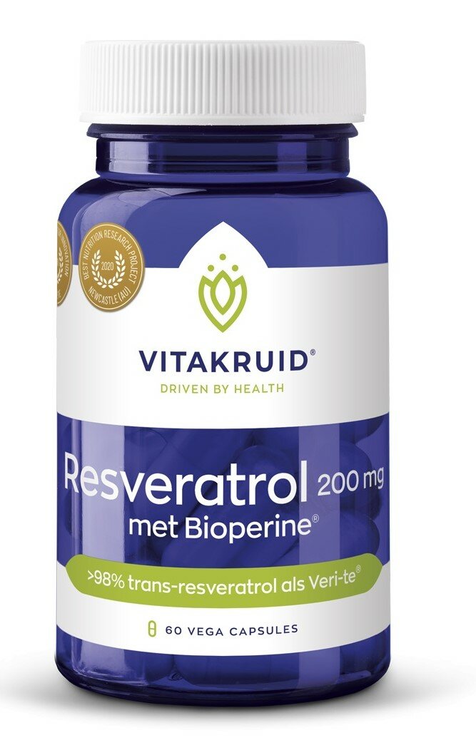 Resveratrol 200 mg met Bioperine&reg; - 60 capsules - Vitakruid