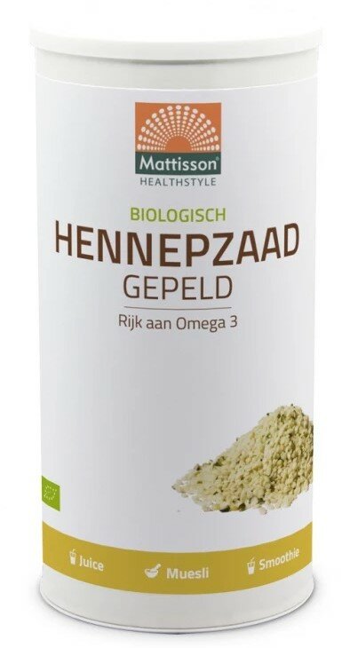 Bio Hennepzaad Gepeld - 800 gram - Mattisson 