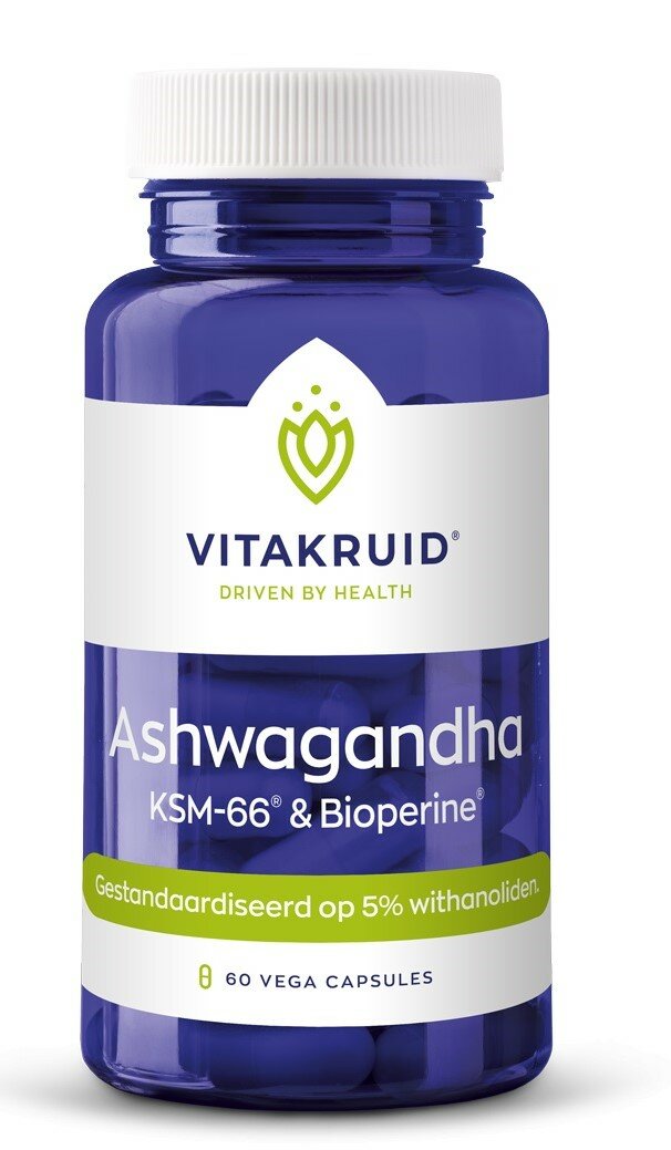 Ashwagandha KSM-66&reg; &amp; Bioperine&reg; - 60 capsules - Vitakruid