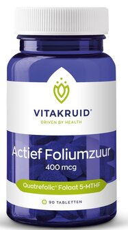 Actief Foliumzuur 400mcg - 90 tabletten - Vitakruid