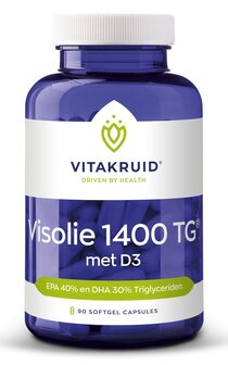 Visolie 1400 TG&reg; met D3 - 90 Softgels - Vitakruid