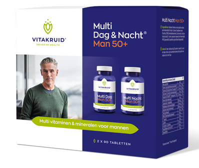 Multi Dag &amp; Nacht&reg; Man 50+- 2x 90 tabletten - Vitakruid