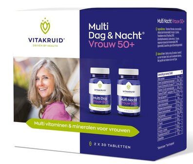 Multi Dag &amp; Nacht Vrouw&reg; 50+ - 2 x 30 tabletten - Vitakruid