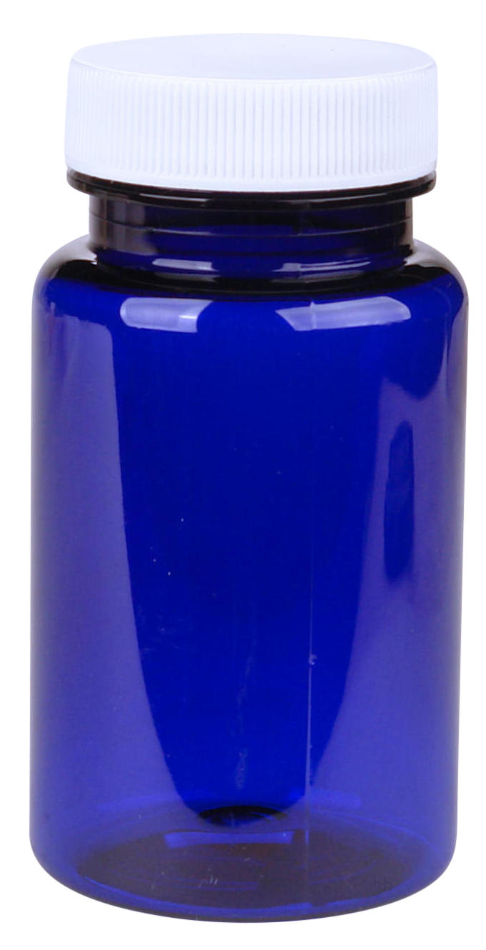 Petpacker Jar 100ml - Bleu - Comprend un Couvercle á Vis Blanc