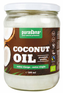 Purasana Kokosolie Olie Extra Vierge 500ml BIO / Fairtrade Kopen - Helios Holland Webshop